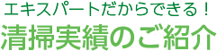 エキスパートだからできる！清掃実績のご紹介